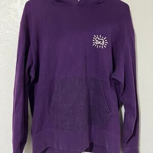 Uniqlo Keith Haring Purple Hoodie Size Large